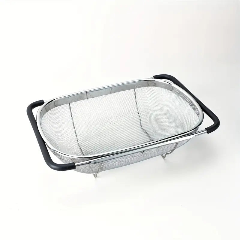 Colador de Cocina Telescópico de Acero Inoxidable – Malla Fina, Multifuncional y Ahorrador de Espacio