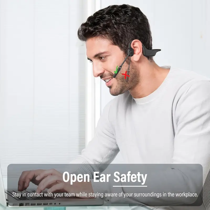 Auriculares de Conducción Ósea – Micrófono Cancelación de Ruido y USB-C