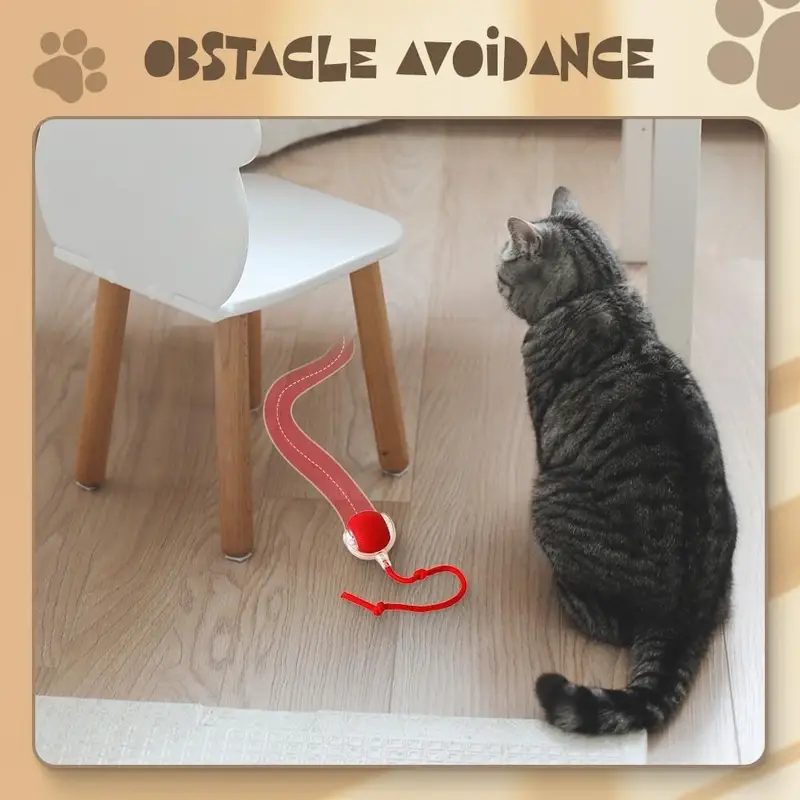 Juego de 3 Bolas Automáticas para Mascotas – Rojas, Grises y Verdes con Luz LED USB Recargable