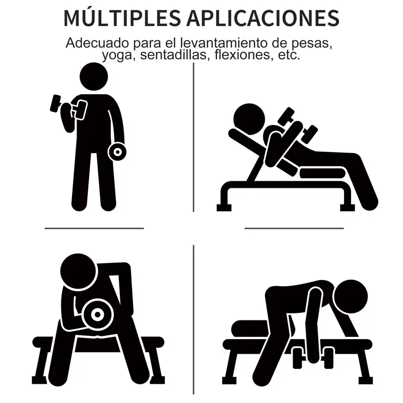 Juego de 8 Mancuernas Hexagonales – 1 a 4 kg, Revestimiento de Neopreno Antideslizante