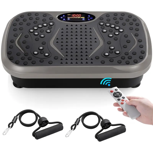 Placa de Vibración – 5 Programas, Cinturón Antideslizante para Fitness en Casa