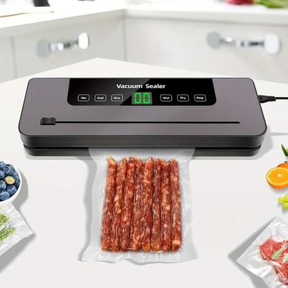 Sellador de Vacío Comercial – 5 Modos, 65 KPA con 10 Bolsas Incluidas
