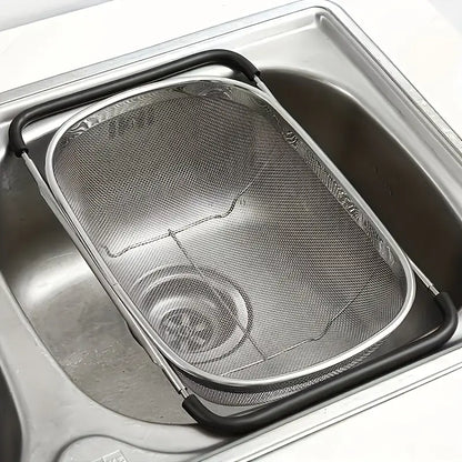 Colador de Cocina Telescópico de Acero Inoxidable – Malla Fina, Multifuncional y Ahorrador de Espacio