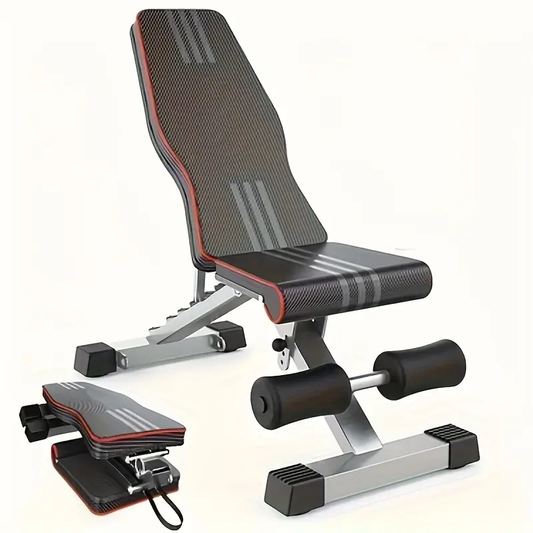Banco de Pesas Plegable y Ajustable – Compacto y Ergonómico para Entrenamiento en Casa