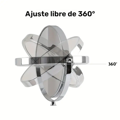 Espejo de Maquillaje de Pared con LED – Doble Cara 1x/10x, Luz Regulable y Brazo Giratorio 360
