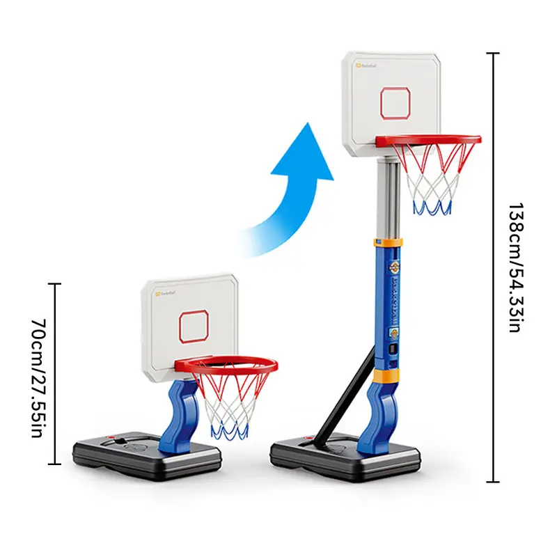 Aro de Baloncesto Ajustable para Niños – 70-138 cm, Uso Interior y Exterior