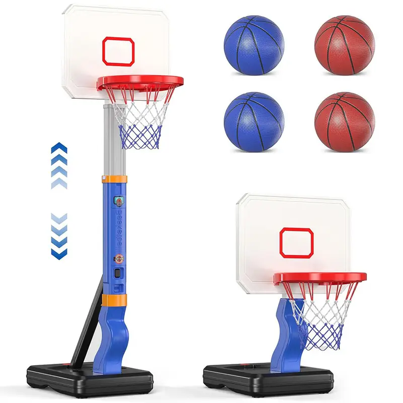 Aro de Baloncesto Ajustable para Niños – 70-138 cm, Uso Interior y Exterior
