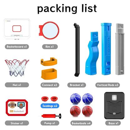 Aro de Baloncesto Ajustable para Niños – 70-138 cm, Uso Interior y Exterior
